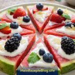 Melonenpizza mit Beeren & Joghurt