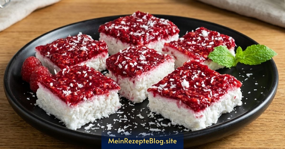 No-Bake Kokos-Himbeer-Kuchen