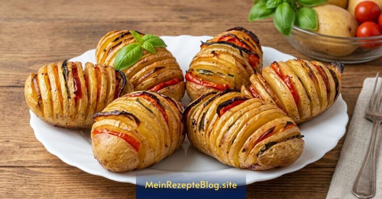 Ofen-Kartoffeln mit Gemüse-Riffelung Mediterrane Art