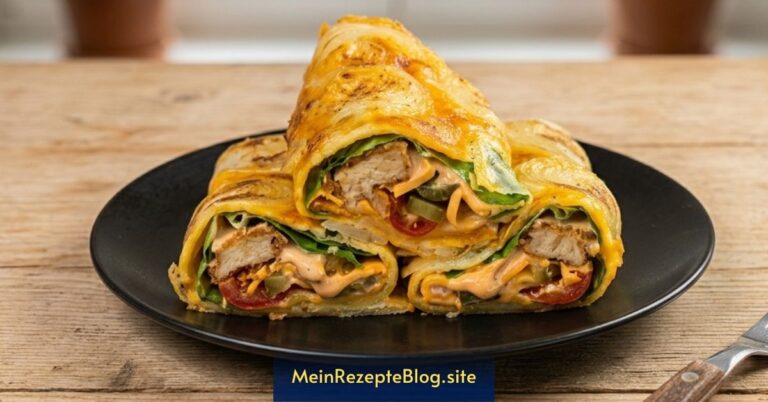 Zwiebel-Käse-Wrap (Low Carb, Ofen-Wrap)