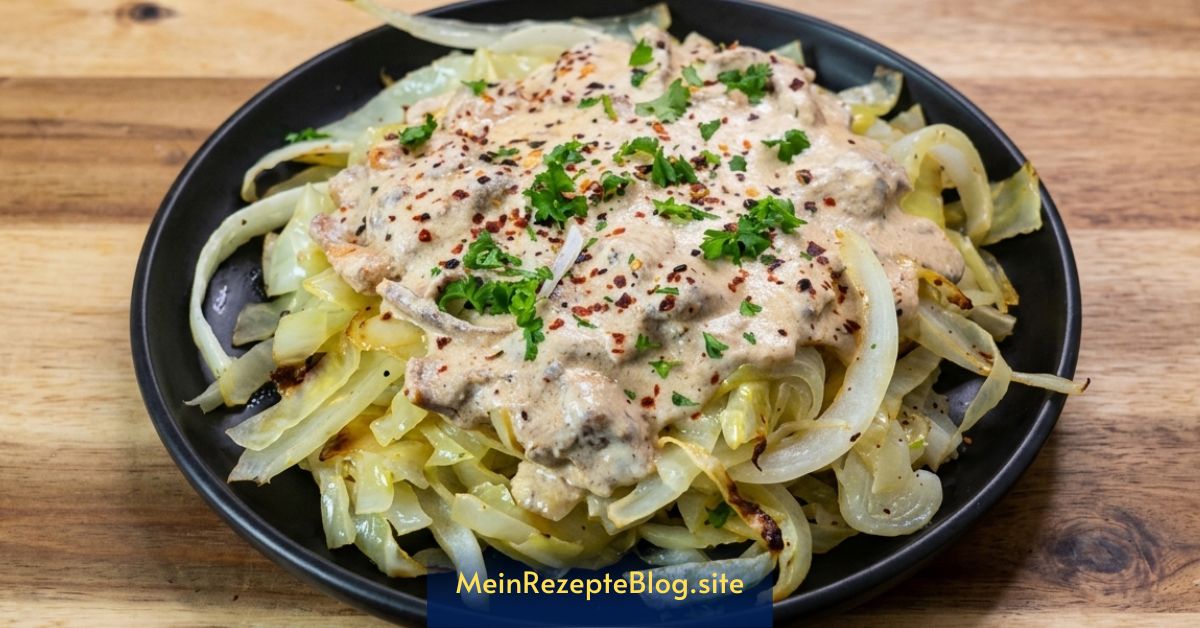 Vegetarische High-Protein Kohl-Pasta mit cremiger Alfredo-Style-Sauce